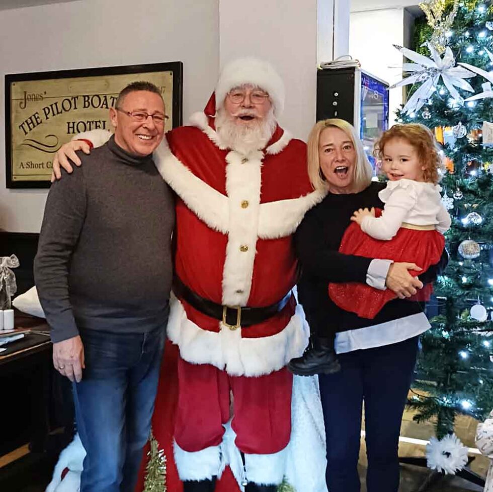 Santa with some very happy customers