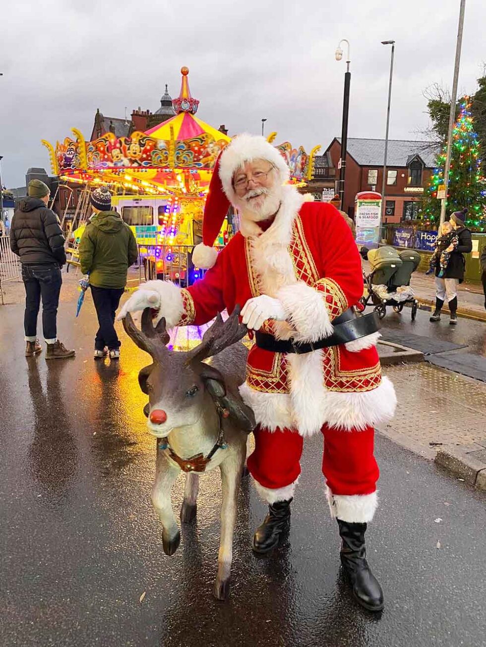 Santa with a reindeer