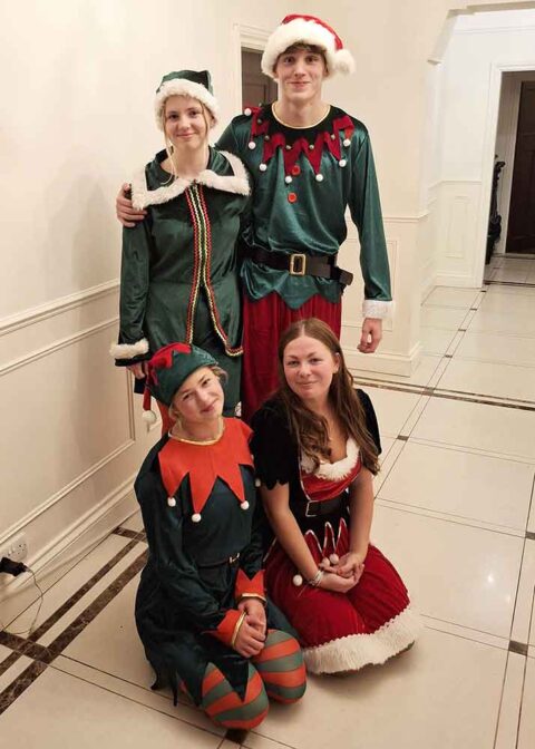 Santa's Elves in hallway