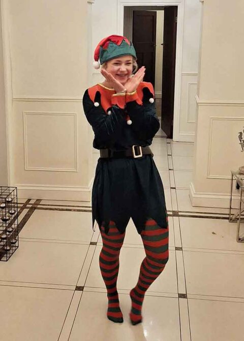 Elf smiling