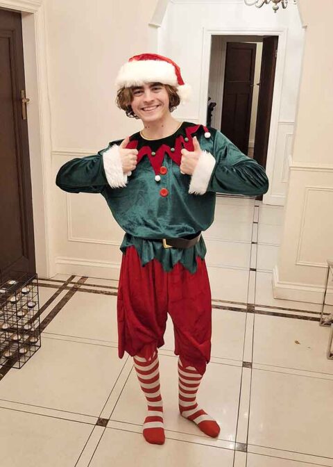 Thumbs up from santa's elf